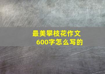 最美攀枝花作文600字怎么写的