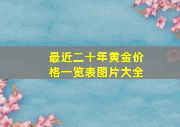 最近二十年黄金价格一览表图片大全