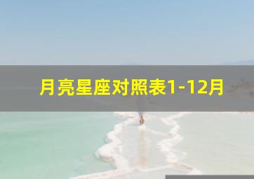 月亮星座对照表1-12月