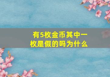 有5枚金币其中一枚是假的吗为什么