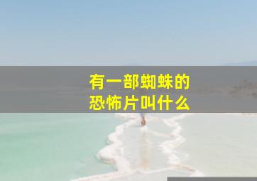 有一部蜘蛛的恐怖片叫什么