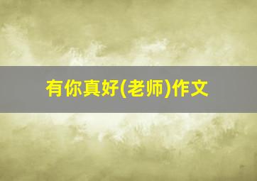 有你真好(老师)作文