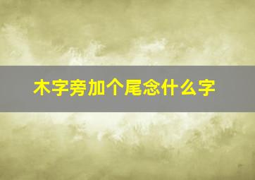 木字旁加个尾念什么字