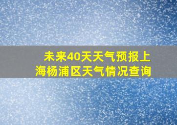 未来40天天气预报上海杨浦区天气情况查询