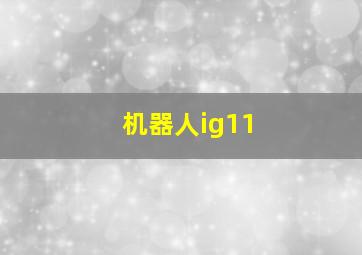 机器人ig11