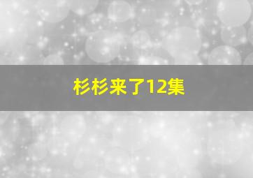 杉杉来了12集