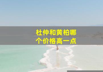 杜仲和黄柏哪个价格高一点