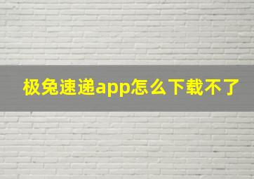 极兔速递app怎么下载不了