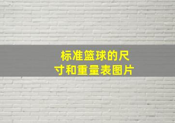 标准篮球的尺寸和重量表图片