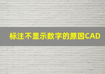 标注不显示数字的原因CAD