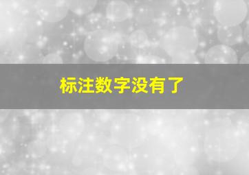 标注数字没有了