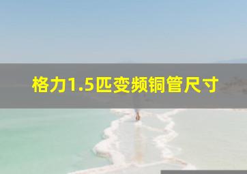 格力1.5匹变频铜管尺寸