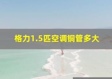 格力1.5匹空调铜管多大