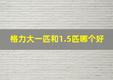 格力大一匹和1.5匹哪个好