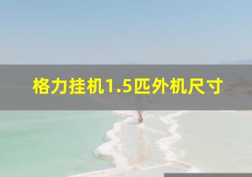 格力挂机1.5匹外机尺寸