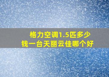 格力空调1.5匹多少钱一台天丽云佳哪个好