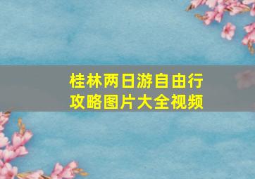 桂林两日游自由行攻略图片大全视频