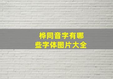 桦同音字有哪些字体图片大全