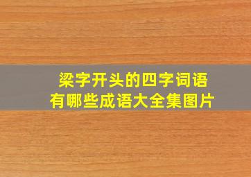 梁字开头的四字词语有哪些成语大全集图片