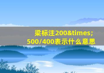 梁标注200×500/400表示什么意思