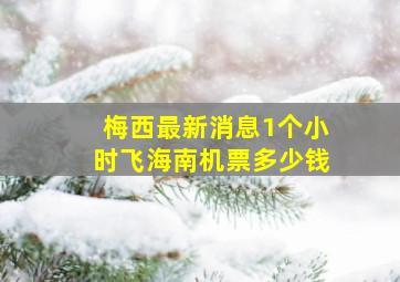 梅西最新消息1个小时飞海南机票多少钱