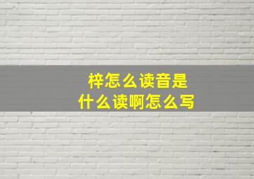 梓怎么读音是什么读啊怎么写