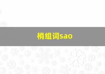 梢组词sao