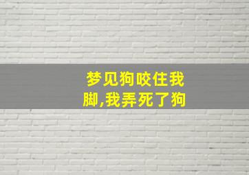 梦见狗咬住我脚,我弄死了狗