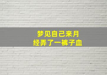 梦见自己来月经弄了一裤子血