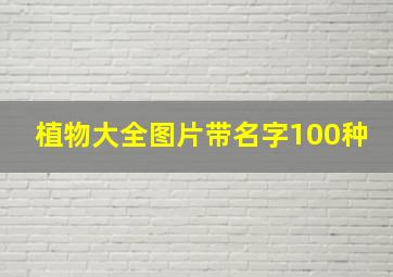 植物大全图片带名字100种