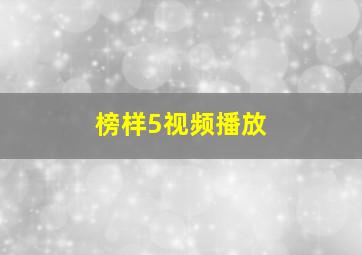 榜样5视频播放