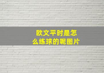 欧文平时是怎么练球的呢图片