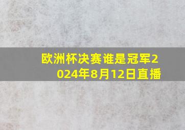 欧洲杯决赛谁是冠军2024年8月12日直播