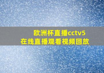 欧洲杯直播cctv5在线直播观看视频回放