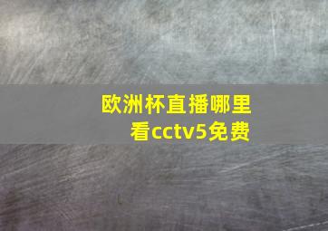 欧洲杯直播哪里看cctv5免费