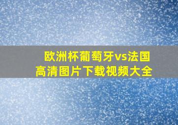 欧洲杯葡萄牙vs法国高清图片下载视频大全