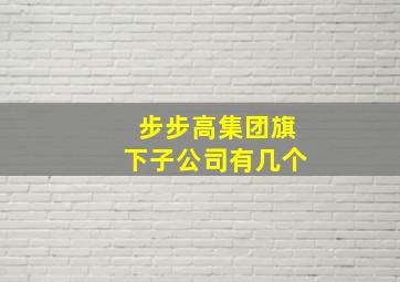 步步高集团旗下子公司有几个