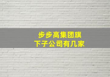 步步高集团旗下子公司有几家