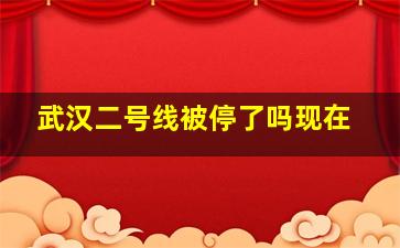 武汉二号线被停了吗现在