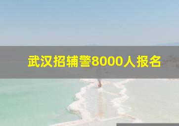 武汉招辅警8000人报名