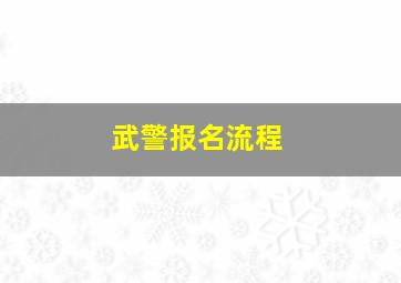 武警报名流程