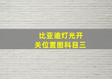 比亚迪灯光开关位置图科目三