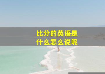 比分的英语是什么怎么说呢