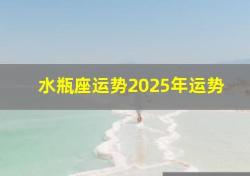 水瓶座运势2025年运势