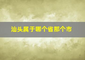 汕头属于哪个省那个市