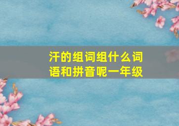 汗的组词组什么词语和拼音呢一年级