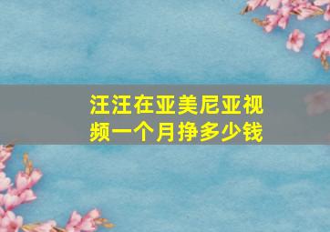 汪汪在亚美尼亚视频一个月挣多少钱