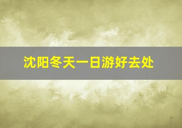 沈阳冬天一日游好去处