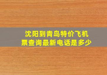 沈阳到青岛特价飞机票查询最新电话是多少