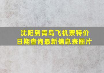 沈阳到青岛飞机票特价日期查询最新信息表图片